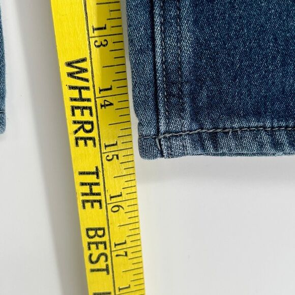 TRUE RELIGION Boys Slim Fit Jeans Size 4 Blue Denim Red Stitching Stretch Zipper - Picture 10 of 12